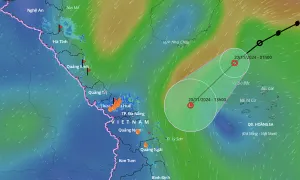 Bão Manyi tan trên biển Bão Manyi tan trên biển