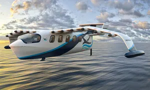 Tàu biển lai máy bay điện lần đầu thử nghiệm chở người Tàu biển lai máy bay điện lần đầu thử nghiệm chở người
