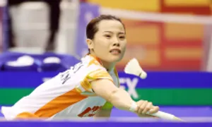 Thùy Linh thua cựu số một thế giới ở giải Anh Thùy Linh thua cựu số một thế giới ở giải Anh